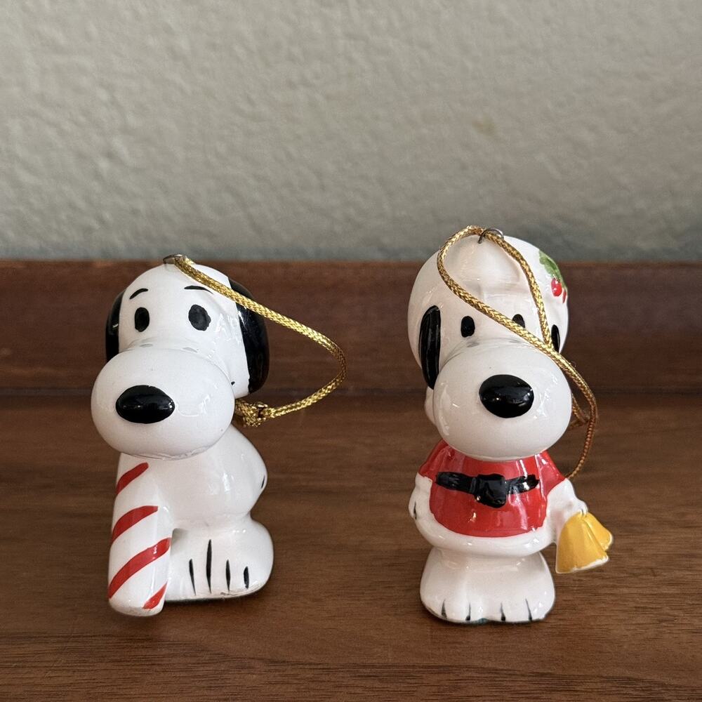 Vintage 1958 Snoopy Christmas Ornaments ~ (2)